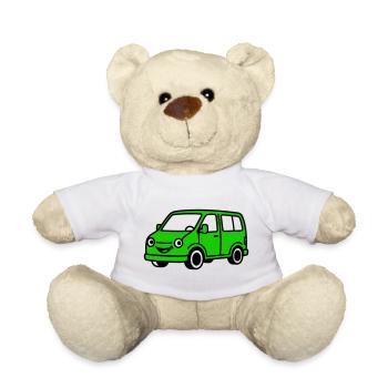 van cartoon - Teddy Bear - white - Front