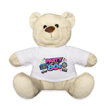 80er Party Neon Retro - Teddy - Weiß - Vorne