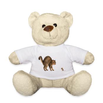 Le chat et la souris | Motif drôle d’animal - Nounours - blanc - Devant