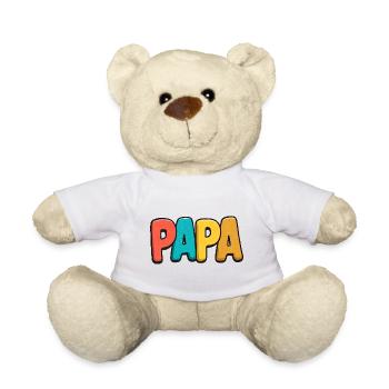 PAPA Arc-en-Ciel Pop Art - Nounours - blanc - Devant