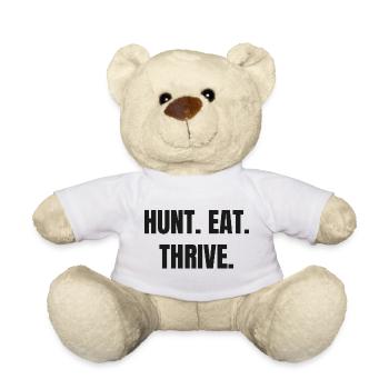 HUNT. EAT. THRIVE. Carnivore & Ancestral Lifestyle - Teddy - Weiß - Vorne