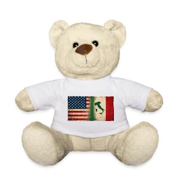 Italiens Fier Identité Amitié États-Unis Italie - Nounours - blanc - Devant