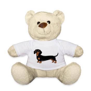 Chemise Minimaliste Teckel Extra Longue - Nounours - blanc - Devant