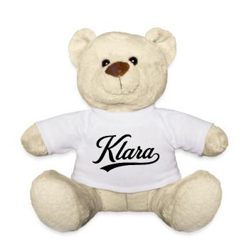 Klara Name Gift First Last Family - Teddy Bear - white - Front