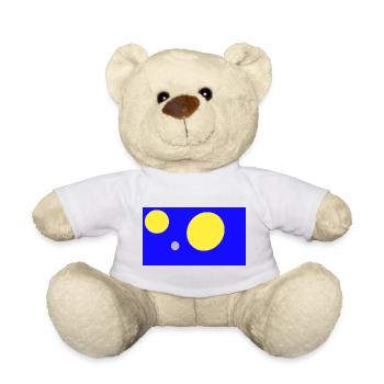 Géométrie bleue : Cercles - Nounours - blanc - Devant