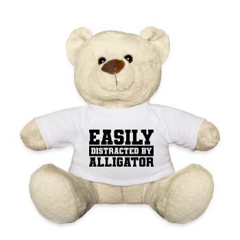 Leicht abgelenkt von Alligatoren  - Teddy - Weiß - Vorne