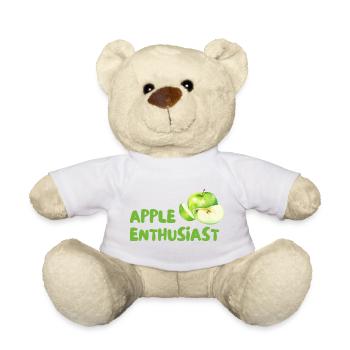Apfel Enthusiast – Grüner Stil - Teddy - Weiß - Vorne