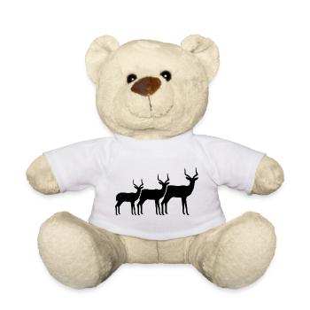Antilopen Familie Silhouette   - Teddy - Weiß - Vorne