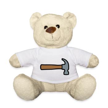 Zimmermannshammer Werkzeug Icon - Teddy - Weiß - Vorne
