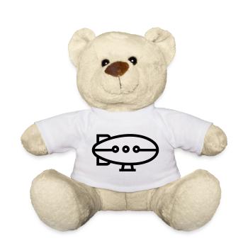 ballon dirigeable - Nounours - blanc - Devant