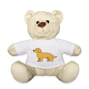 Silhouette du chien labrador - Nounours - blanc - Devant