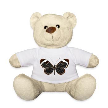 Glasswing Butterfly Greta oto Cartoon Style - Teddy Bear - white - Front