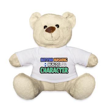 Button-Mashing baut einen Charakter auf - Teddy - Weiß - Vorne