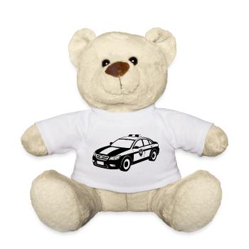 Polizei-Muscle-Car-Notfall - Teddy - Weiß - Vorne