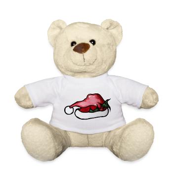 Crimson Lip Weihnachtsmannhut-Kunstwerk - Teddy - Weiß - Vorne