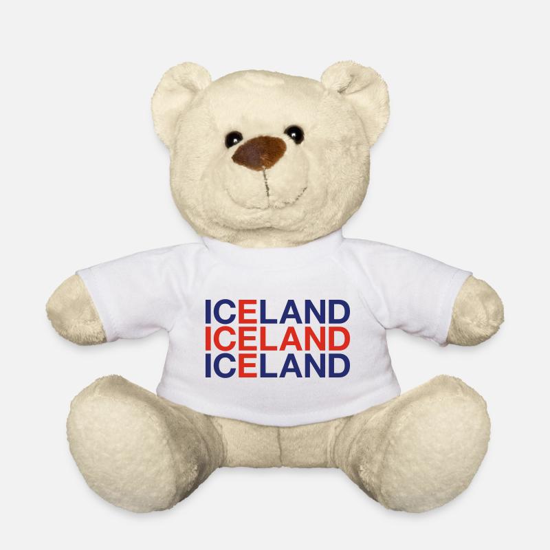 ISLAND Iceland Flagge - Teddy - Weiß