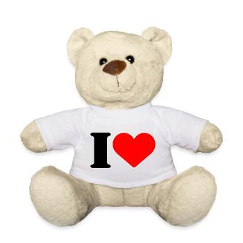 I LOVE - Teddy - Weiß - Vorne
