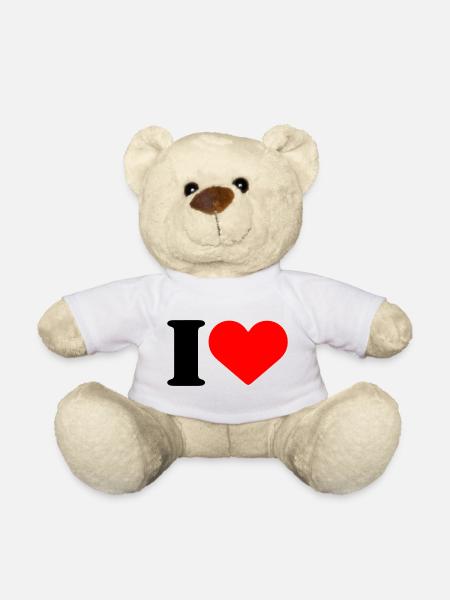 I LOVE - Teddy - Weiß