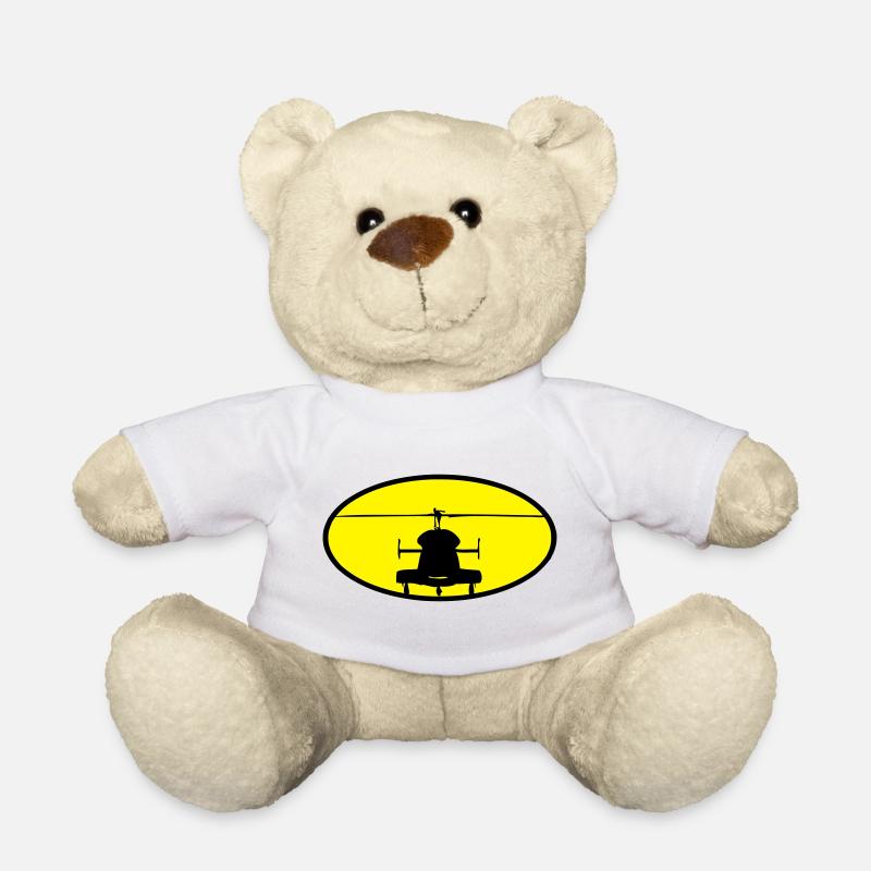 Helicopter logo - Teddy Bear - white