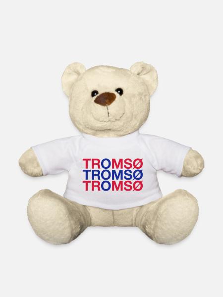TROMSO Norvège Norvège Norvège Drapeau norvégien - Nounours - blanc