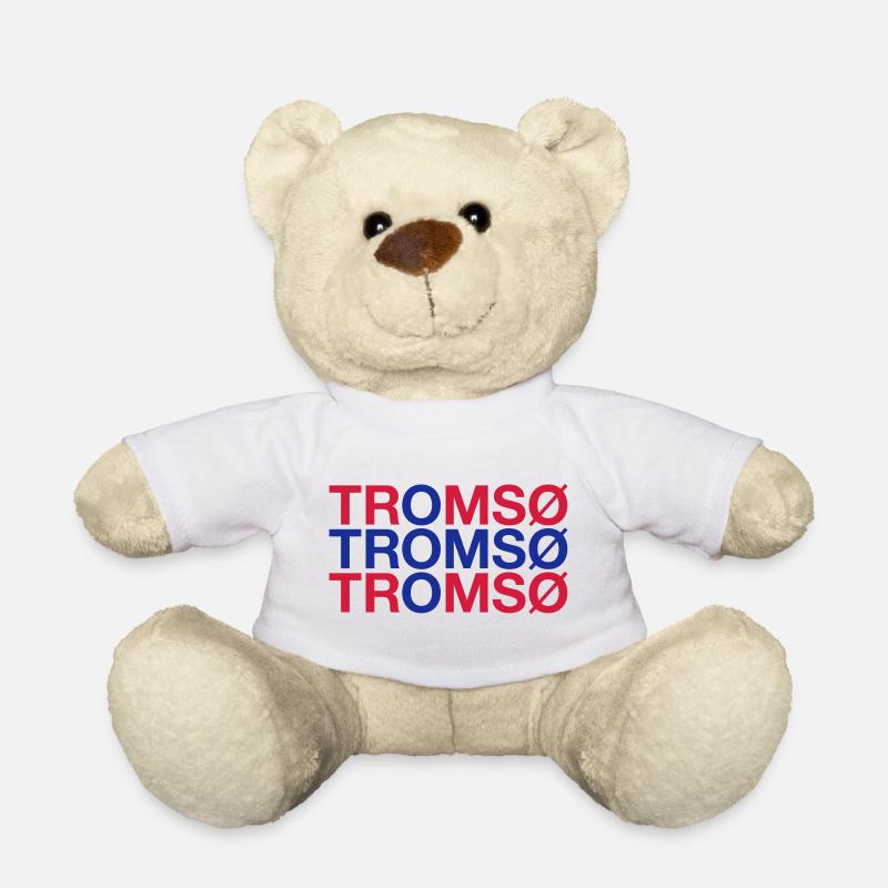 TROMSO Norvège Norvège Norvège Drapeau norvégien - Nounours - blanc