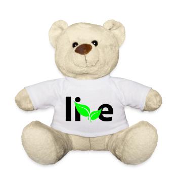 Live | Green | Garden | Garten - Teddy Bear - white - Front