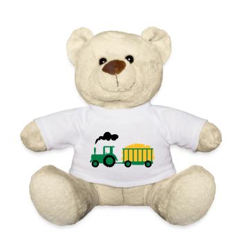 traktor kind geschenk - Teddy - Weiß - Vorne