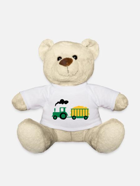 tracteur - Nounours - blanc