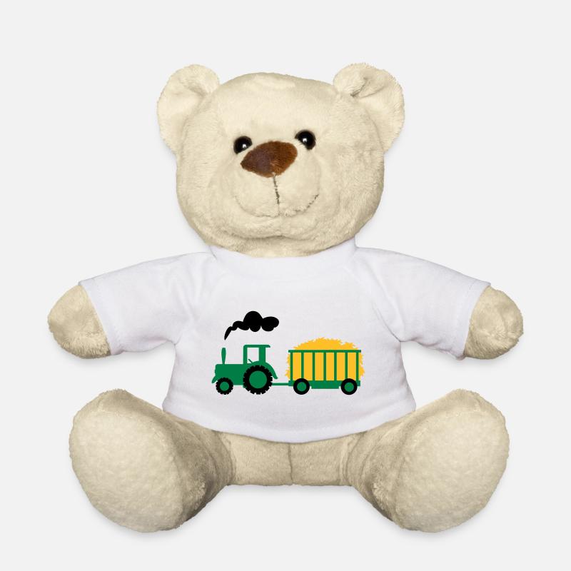 tracteur - Nounours - blanc