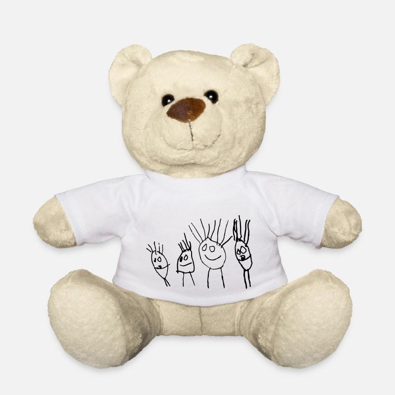 Olce Familie Zeichnung - Teddy - Weiß