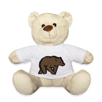 Ours brun ours en peluche ours grizzli - Nounours - blanc - Devant