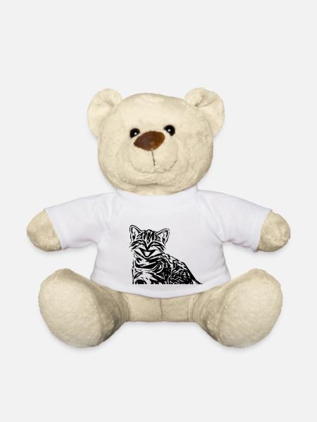 chat - Nounours - blanc
