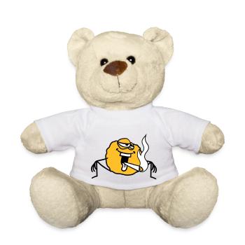 bekifft kiffen kiffer stoned hanf weed rauchen joi - Teddy - Weiß - Vorne