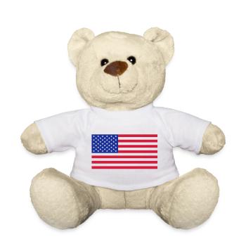 American flag - Teddy Bear - white - Front