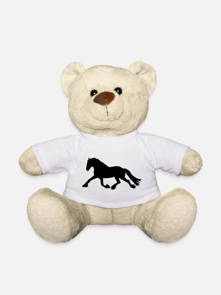 Cheval de course - Nounours - blanc