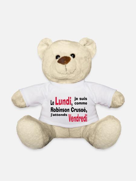 robinson crusoe - Nounours - blanc