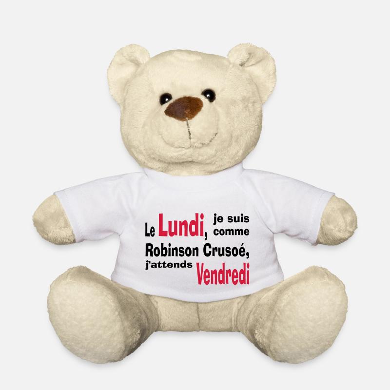 robinson crusoe - Nounours - blanc