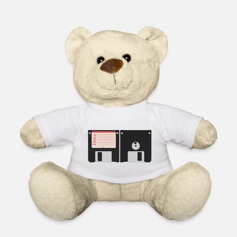 Disquette informatique - Nounours - blanc