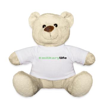 Military Life Hashtag Militarylife Mädchen Soldat - Teddy - Weiß - Vorne