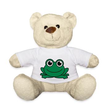 Mignon petit bébé grenouille - Nounours - blanc - Devant