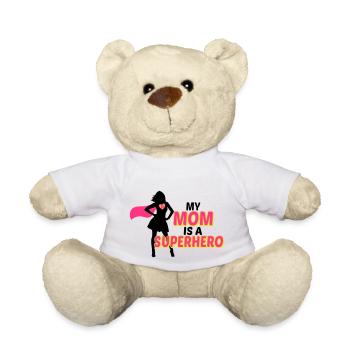 My mom is a Superhero-Meine Mama ist ein Superheld - Teddy - Weiß - Vorne