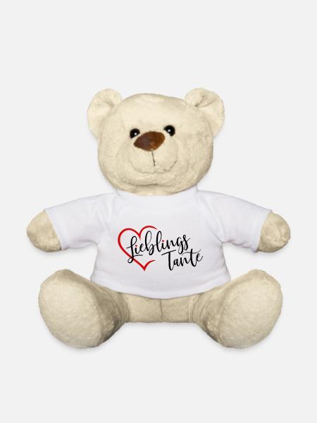 Lieblingstante Herz - Teddy - Weiß