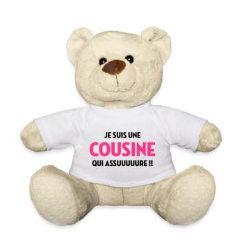 Onkel / Tante / Vetter / Cousin / Kusine - Teddy - Weiß - Vorne