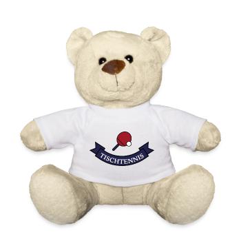 Cadeau drôle pour les joueurs de tennis de table - Nounours - blanc - Devant