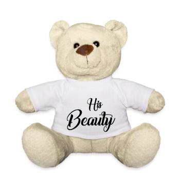 His beauty - Teddy Bear - white - Front