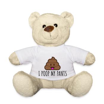 Je merde mon pantalon - Nounours - blanc - Devant
