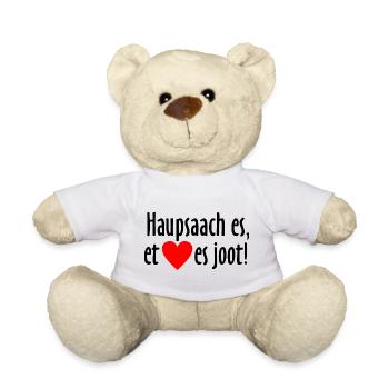 Haupsaach es et Hätz es joot - Kölsche Sprüche - Teddy - Weiß - Vorne