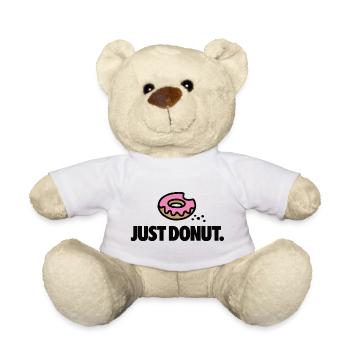 Just donut Krapfen Diät Wortspiele faul Geschenk - Teddy - Weiß - Vorne