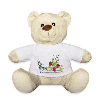 Femme de jardinier amateur avec le pouce vert - Nounours - blanc - Devant