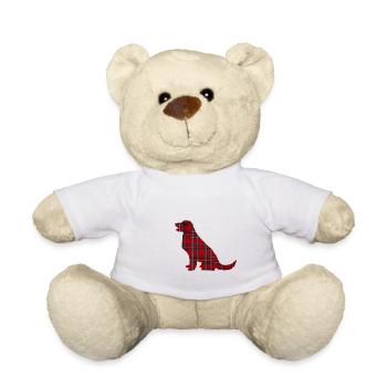 Golden Retriever Tartan - Teddy Bear - white - Front